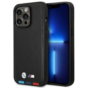 Etui Iphone 14 Pro Max 6,7" Czarny/black Leather Stamp Tricolor