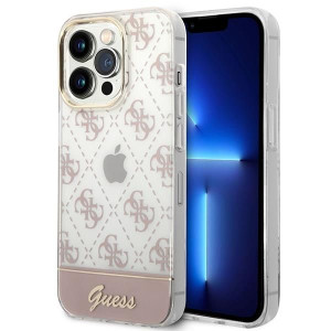 Iphone 14 Pro 6,1" Różowy/pink Hardcase 4g Pattern Script