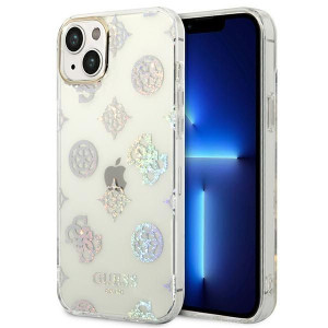 Iphone 14 Plus 6,7" Przezroczysty/transparent Hard Case Peony Glitter