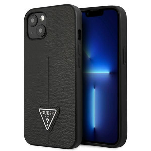 Iphone 14 6,1" Czarny/black Hardcase Saffianotriangle Logo