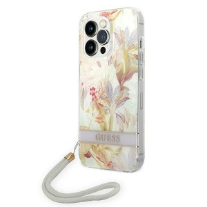 Iphone 14 Pro 6,1" Fioletowy/purple Hardcase Flower Strap