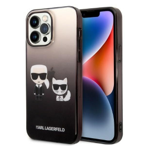 Iphone 14 Pro 6,1" Hardcase Czarny/black Gradient Ikonik Karl & Choupette