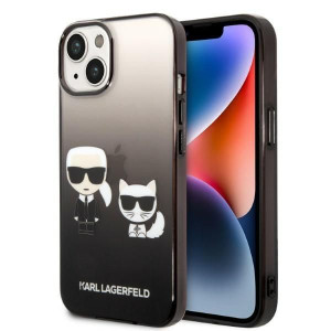 Iphone 14 6,1" Hardcase Czarny/black Gradient Ikonik Karl & Choupette