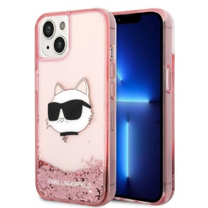 Iphone 14 6,1" Różowy/pink Hardcase Glitter Choupette Head