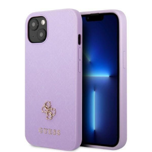 Iphone 13 6,1" Purpurowy/purple Hardcase Saffiano 4g Small Metal Logo