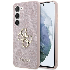 Guess S23 S911 Różowy/pink Hardcase 4g Big Metal Logo