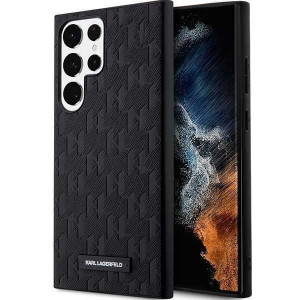 S23 Ultra S918 Hardcase Czarny/black Saffiano Mono Metal Logo