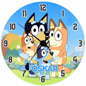 ZEGAR ścienny dla dzieci BLUEY DZIEŃ DZIECKA Y4