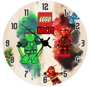 ZEGAR ścienny dla dzieci LEGO NINJAGO PREZENT Y4