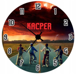 ZEGAR ścienny dla dzieci STRANGER THINGS ŚWIĘTA Y4