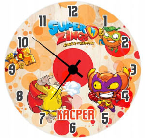 ZEGAR ścienny dla dzieci SUPER ZINGS DZIECKA Y4