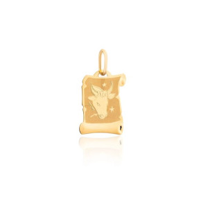 Złota zawieszka znak zodiaku byk