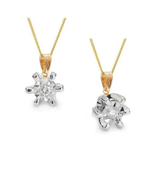 Złota zawieszka z brylantem 0,015ct