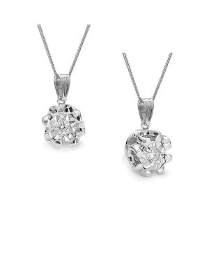 Złota zawieszka z brylantem 0,015ct