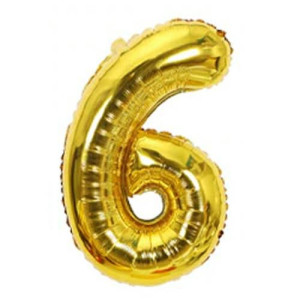 Balon Foliowy Cyfra Party Na Urodziny 6
