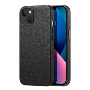 Skórzane Etui Do Iphone 13 Elegancki Pokrowiec Z Naturalnej Skóry Czarny