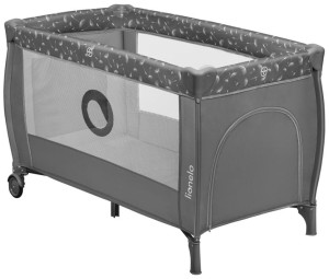 Lionelo Stefi Plus łóżeczko turystyczne 2w1 Grey White