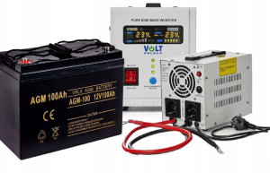 Zasilanie Ups Awaryjne 800w + Akumulator 100ah