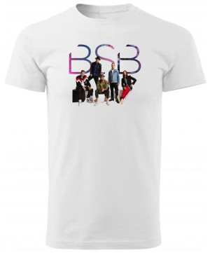 Biała Koszulka Męska Backstreet Boys Bsb M Y4
