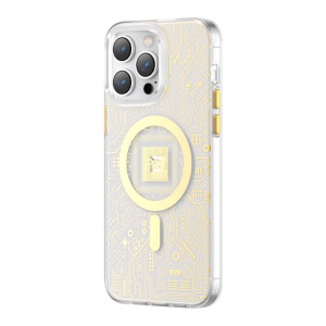 Kingxbar Pqy Geek Series Magnetyczne Etui Iphone 14 Pro Magsafe Złote