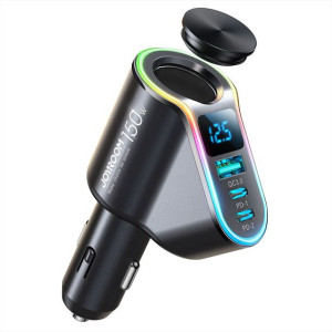 Joyroom Szybka Ładowarka Samochodowa 4w1 Usb-a Qc3.0 / 2xusb-c Pd 150w