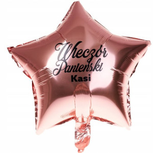 Balon Rose Gold Gwiazdka Wieczór Panieński Imię Y3