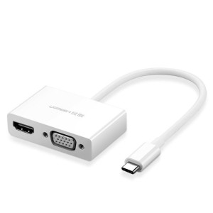Ugreen Przejściówka Adapter Konwerter Wideo Usb Typ C - Hdmi / Vga Biały