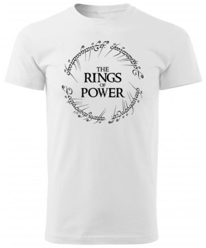 Biała Koszulka Męska Władca Rings Of Power S Y4