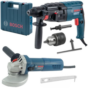 Szlifierka GWS 750 + młotowiertarka GBH 240 BOSCH