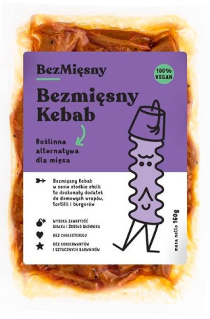 BezMięsny Kebab roślinny w sosie słodkie chilli 160 g alternatywa dla mięsa