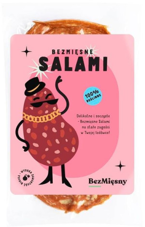 BezMięsne Salami roślinne 100 g BezMięsny - alternatywa dla mięsa