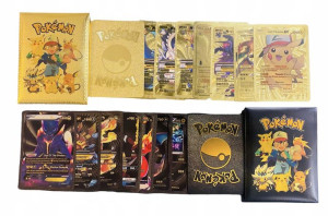 Karty kolekcjonerskie POKEMON ZŁOTE+CZARNE 20szt