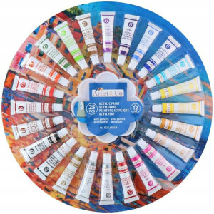Farby Akrylowe Zestaw Farb 24szt X 12ml