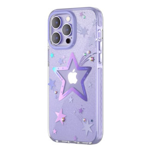 Kingxbar Heart Star Series Etui Iphone 14 Pro Etui W Gwiazdki Purple Star