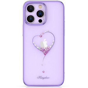 Kingxbar Wish Series Etui Iphone 14 Pro Max Ozdobione Kryształami Fioletowe