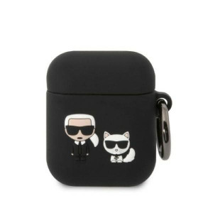Karl Lagerfeld Klaca2silkck Airpods 1/2 Cover Czarny/black Silicone