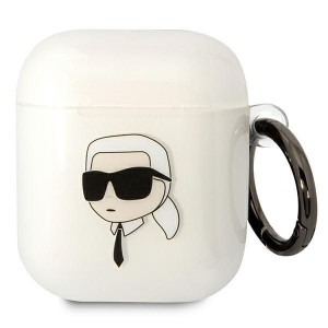 Karl Lagerfeld Kla2hniktct Airpods 1/2 Cover Transparent Karl`s Head
