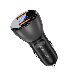 Acefast Ładowarka Samochodowa 45w 2x Usb, Qc3.0, Afc, Fcp, Scp Czarny