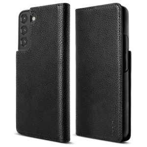 Skórzane Etui Z Klapką Do Samsung Galaxy S22 Czarny