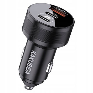 KAKU Ładowarka Samochodowa 2xUSB-C + USB PD 53W