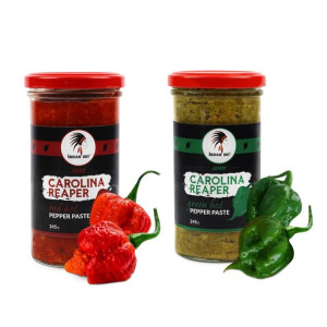 2x245 G Zestaw Ostra Pasta Carolina Reaper Green I Red Indian Hot