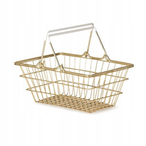 Koszyk na drobiazgi GOLDIE metalowy 18x13x8 cm