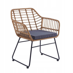 Fotel krzesło JARDIN pleciony 95x55x42 HOMLA