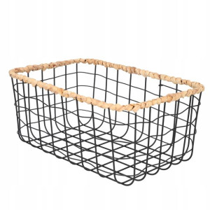Koszyk na owoce MANS metalowy czarny L 34x23 HOMLA