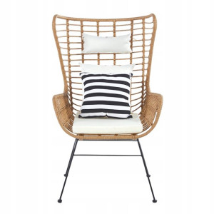 Fotel JARDIN pleciony naturalny 70x80x110cm HOMLA