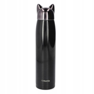 Termos FOXY czarny z uszami 0,32l 320ML HOMLA
