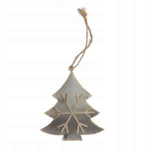 Zawieszka OLDY METAL choinka scandi 9x8 cm HOMLA