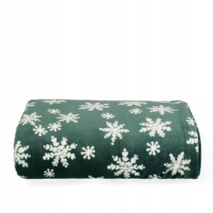 Koc ŚWIĄTECZNY w śnieżynki SNOFLOCK 130x170 HOMLA