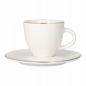 Filiżanka ZDOBIONA porcelana ELLIE + SPODEK HOMLA