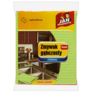 Jan Niezbędny, zmywak gąbczasty celulozowy, 3 szt.